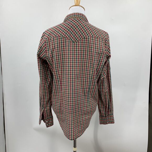 Wrangler Shirt Womens S Small Plaid As Real As Pearl Snap Button Western Pocket - Picture 7 of 13